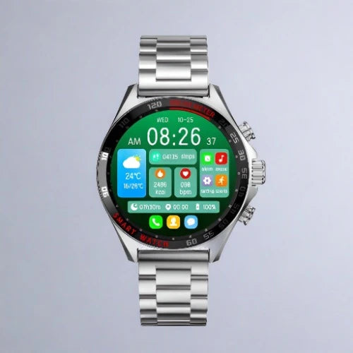 Modio-MR50-Smart-Watch-4-Pairs-Strap-silver