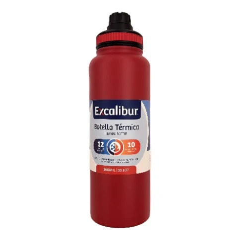 Excalibur-Stainless-Steel-Thermal-Bottle-Red
